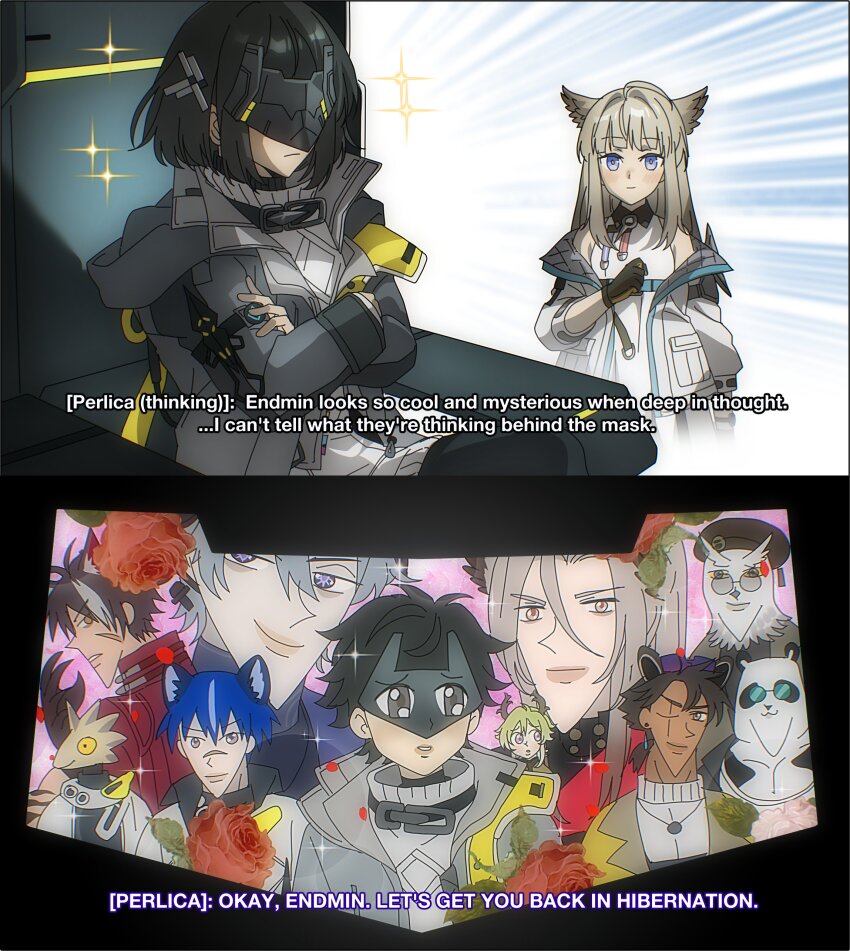 2girls, 6+boys, absurdres, alesh_(arknights), animal_ears, antal_(arknights), arknights, arknights:_endfield