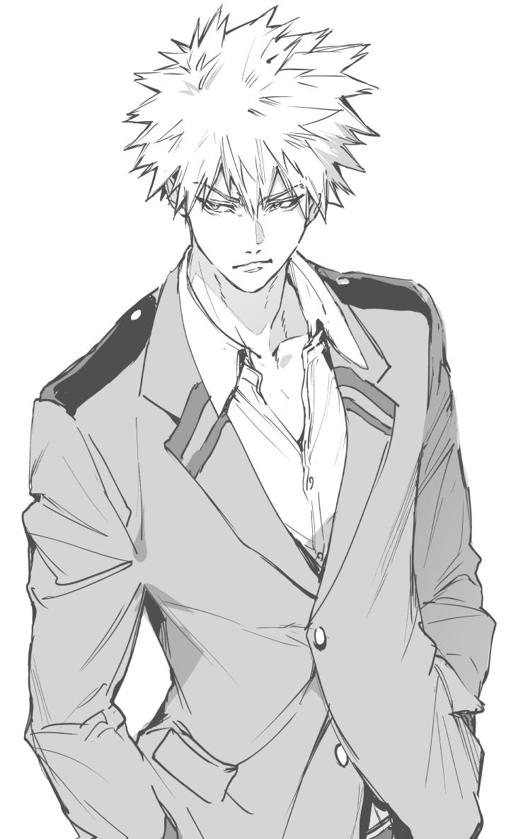 1boy, bakugou_katsuki, blazer, boku_no_hero_academia, buttons, closed_mouth, collared_shirt, commentary_request