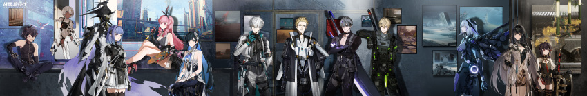 5boys, 6+girls, :d, :q, absurdres, ahoge, alisa:_echo_(pgr), alisa_(pgr)