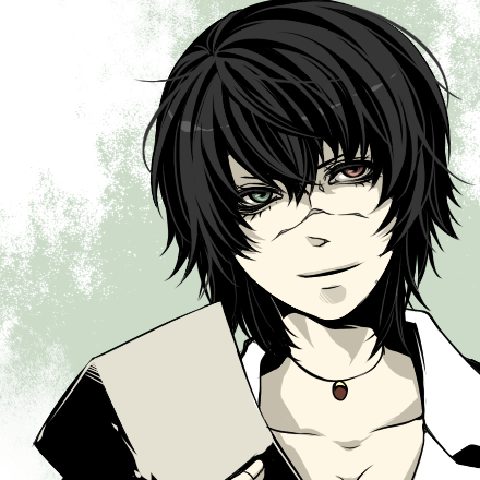 1girl, black_hair, blue_eyes, capcom, devil_may_cry_(series), devil_may_cry_3, dress_shirt, female_focus, heterochromia, jewelry, lady_(devil_may_cry), lowres, necklace, red_eyes, scar, sezco, shirt, short_hair, solo, white_background, white_shirt