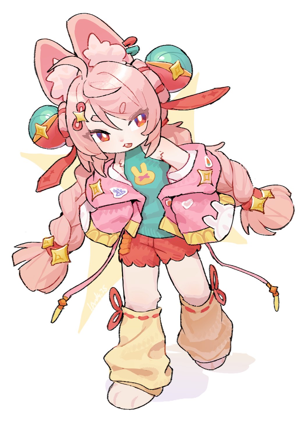 1girl, ahoge, alternate_costume, animal_ear_fluff, animal_ear_piercing, animal_ears, animal_feet, animal_print