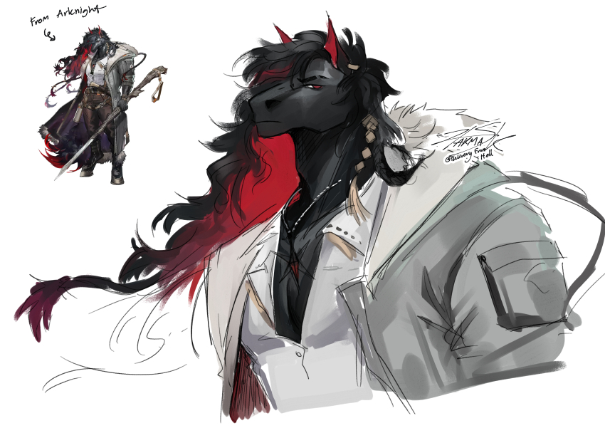 1boy, absurdres, andenate_maryam_(arknights), animal_ears, arknights, bara, braid, closed_mouth