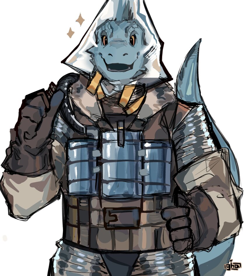 1boy, absurdres, arknights, artist_name, brown_gloves, brown_pants, furry, furry_male