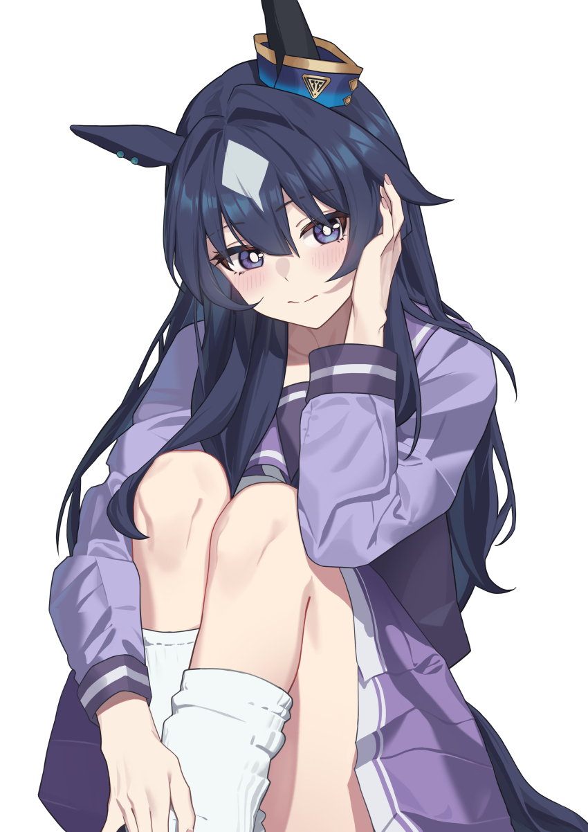 1girl, absurdres, blue_eyes, blue_hair, highres, long_hair, sailor_collar, school_uniform