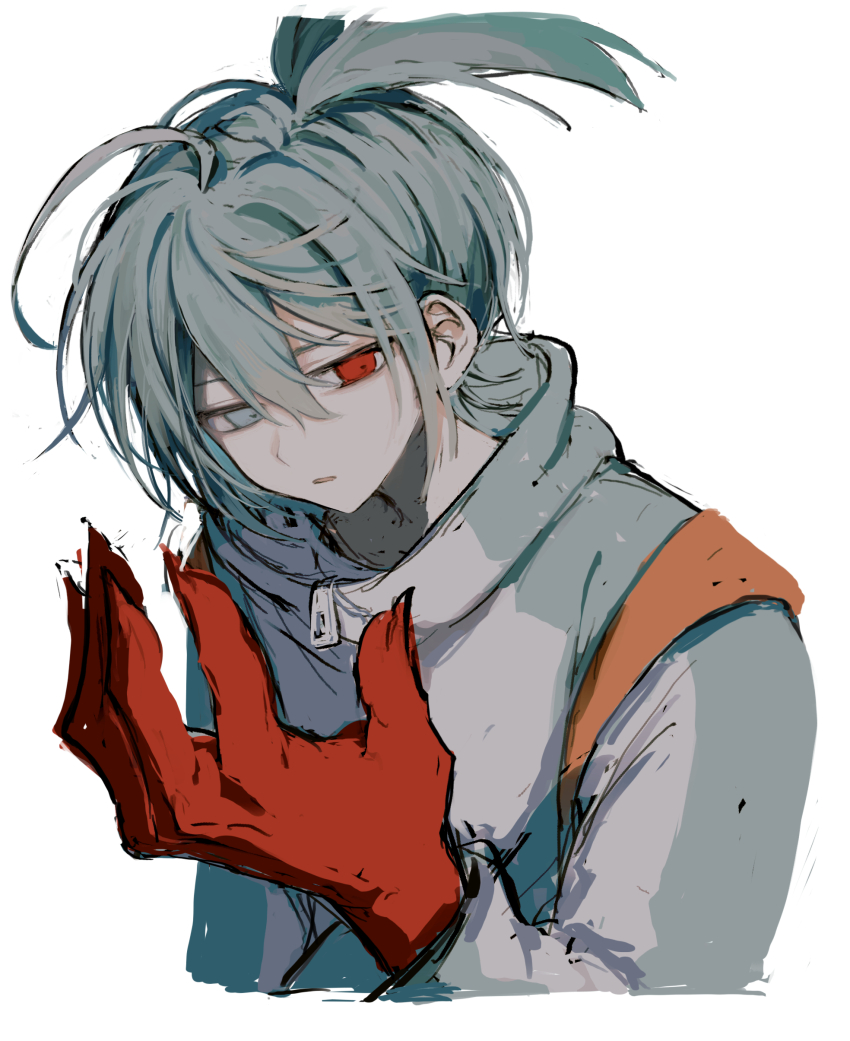 1boy, absurdres, blue_eyes, blue_hair, blue_jacket, commentary_request, double-parted_bangs, griffon0416