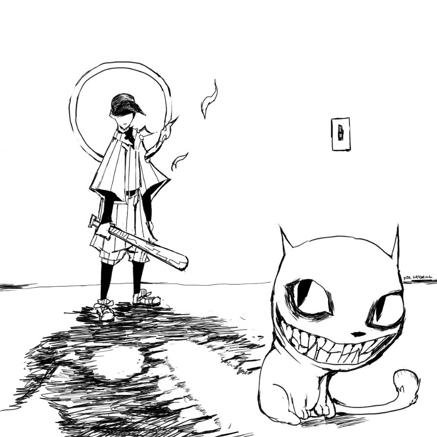 1boy, add-on_(off), alternate_form, bad_batter, bags_under_eyes, baseball_bat, baseball_cap, baseball_uniform