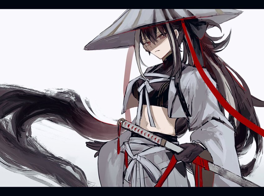 1girl, black_eyes, black_hair, breasts, fate/grand_order, fate_(series), hat, highres