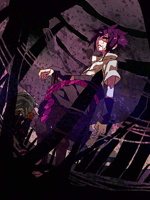 3boys, chikuri, male_focus, masked_madara, multiple_boys, naruto_(series), naruto_shippuuden, purple_hair