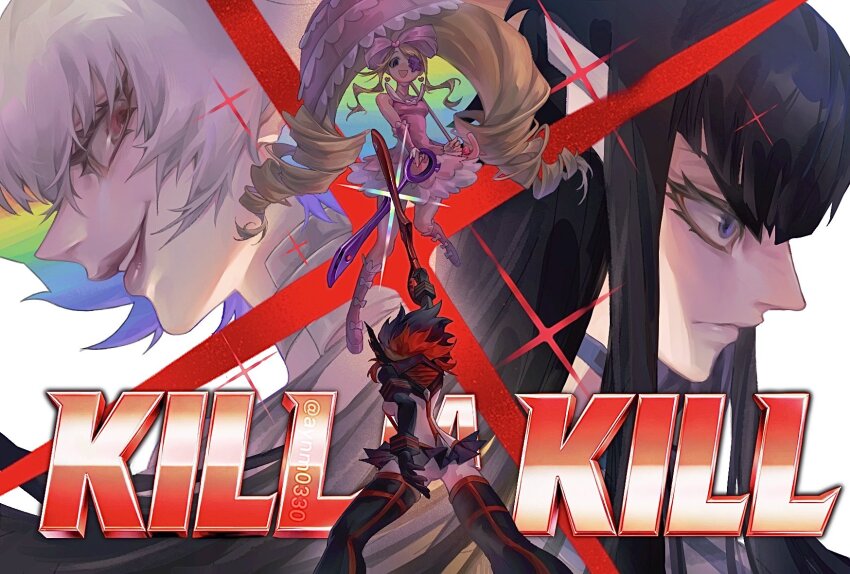 4girls, aynm010330, big_hair, black_boots, black_hair, black_skirt, blonde_hair, blue_eyes