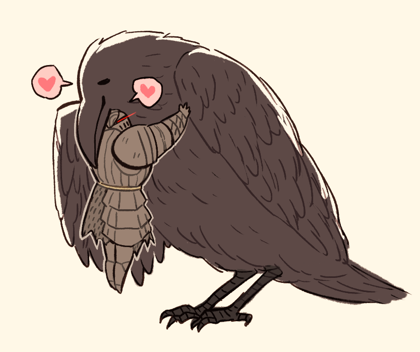 1boy, animal, armor, bird, breastplate, crow, dark_souls_(series), dark_souls_ii