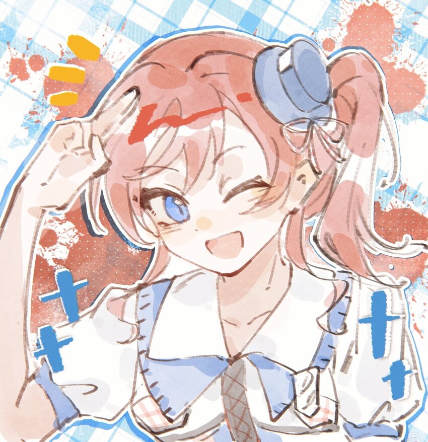 1girl, arm_up, blue_eyes, hashtag-only_commentary, highres, love_live!, love_live!_superstar!!, moben