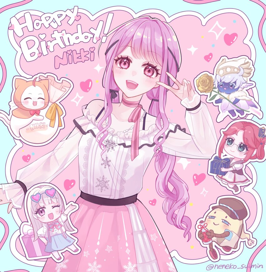 1boy, 3girls, ^_^, animal, bare_shoulders, barefoot, bead_necklace, beads