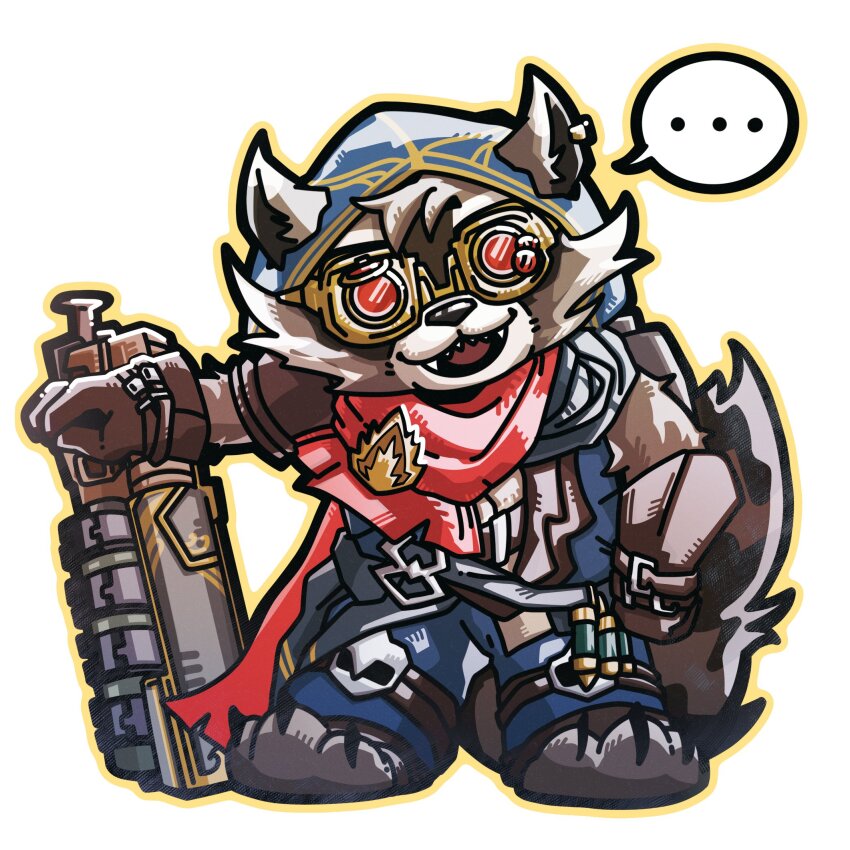 ..., 1boy, animal_ears, blue_pants, blue_shirt, brown_gloves, chibi, claws