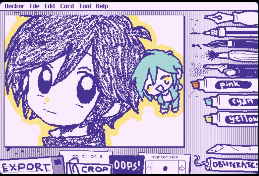 1boy, art_program_in_frame, chibi, gakuran, highres, looking_at_viewer, looking_back, male_focus