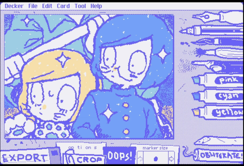 3boys, aged_down, animal_ears, animal_hands, art_program_in_frame, axe_luther, blonde_hair, blue_hair