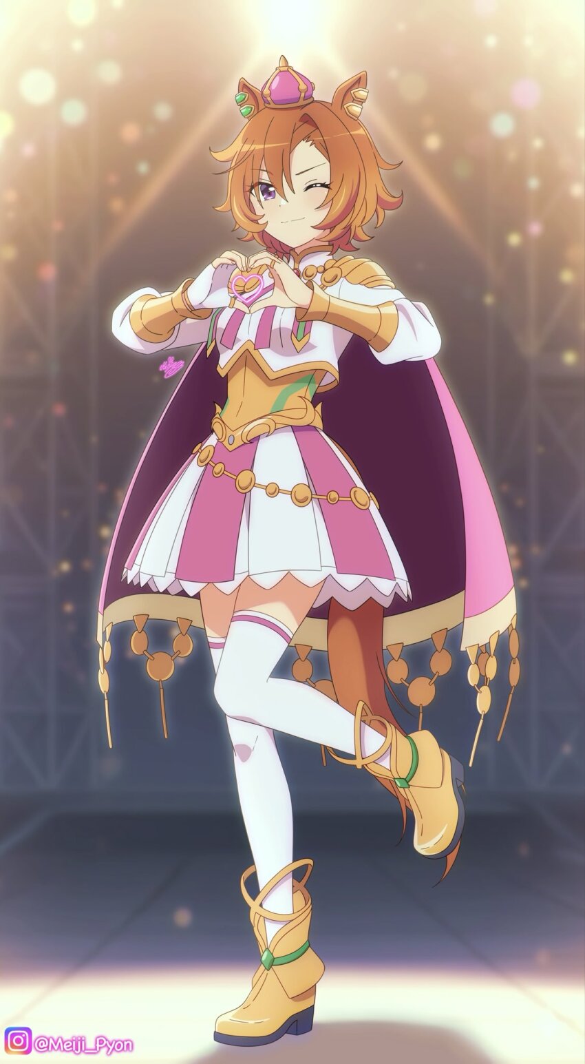 1girl, animal_ears, armor, blush, boots, breasts, cape, closed_mouth