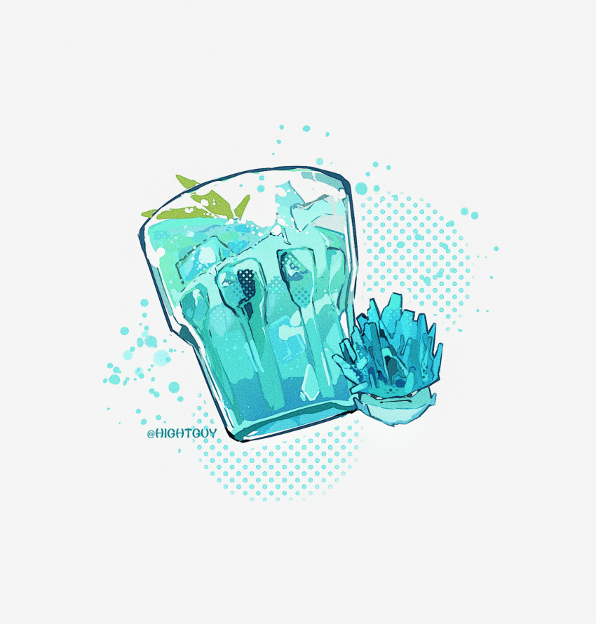 artist_name, black_eyes, chinese_commentary, closed_mouth, commentary_request, cup, drink, film_grain