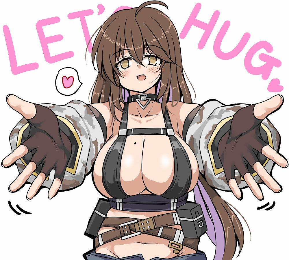 1girl, :d, bare_shoulders, belt, belt_pouch, bikini, bikini_top_only, black_bikini