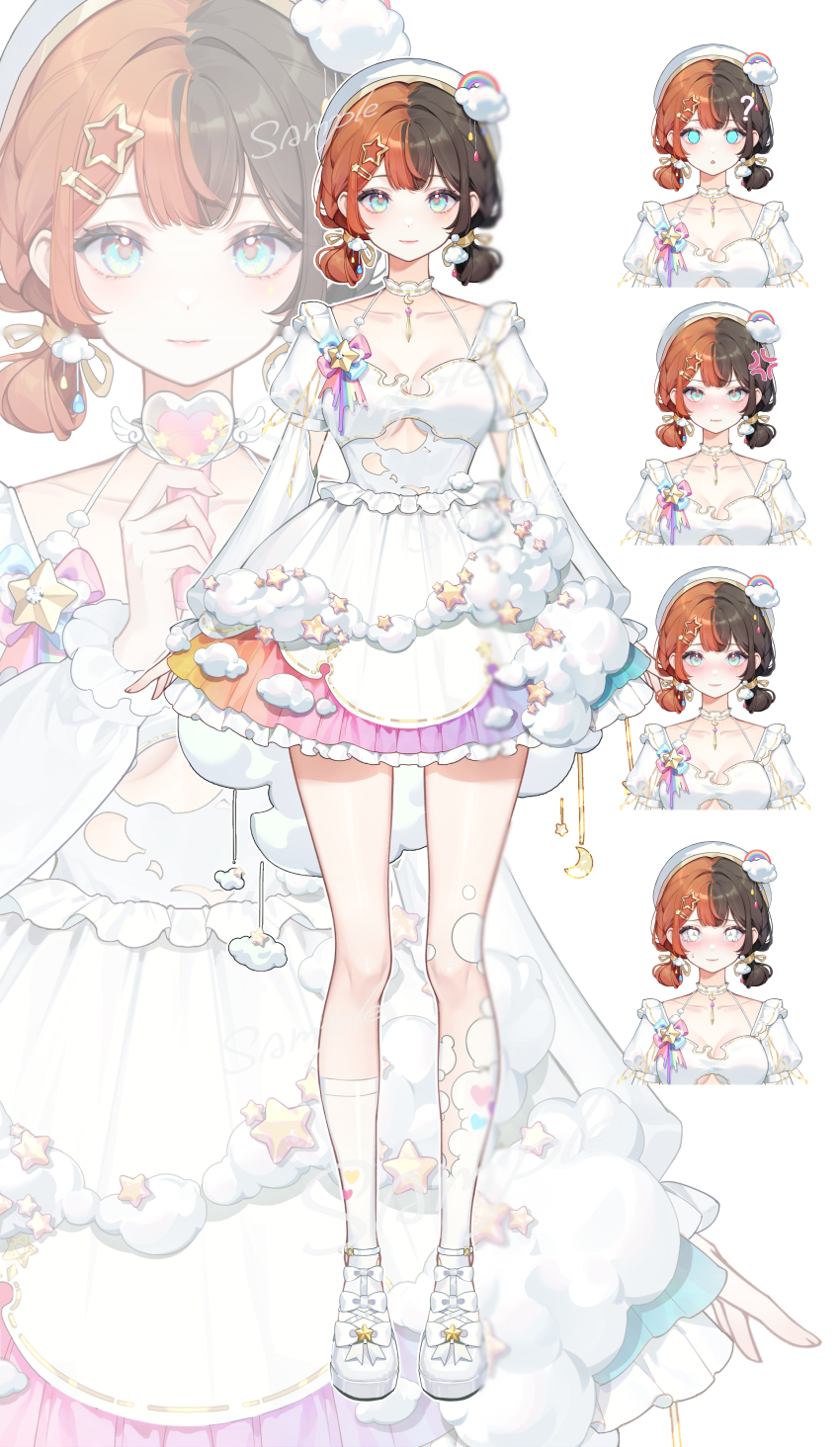 1girl, ?, absurdres, anger_vein, angry, apron, arm_cutout, belt