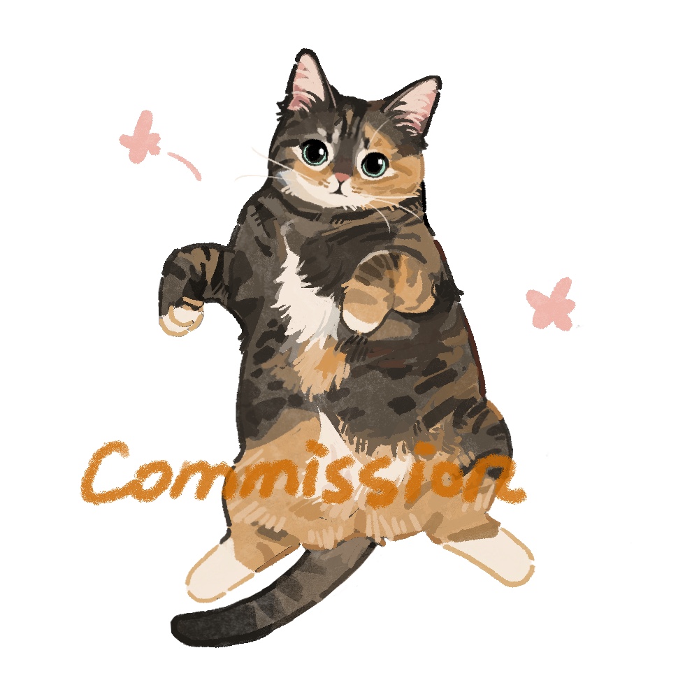 animal, animal_focus, cat, commission, full_body, green_eyes, looking_at_viewer, lying