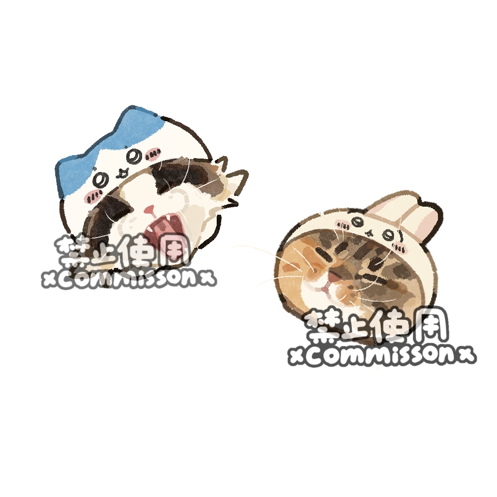 animal, animal_focus, brown_cat, caliby_cat, calico_(pattern), calico_cat, cat, chiikawa