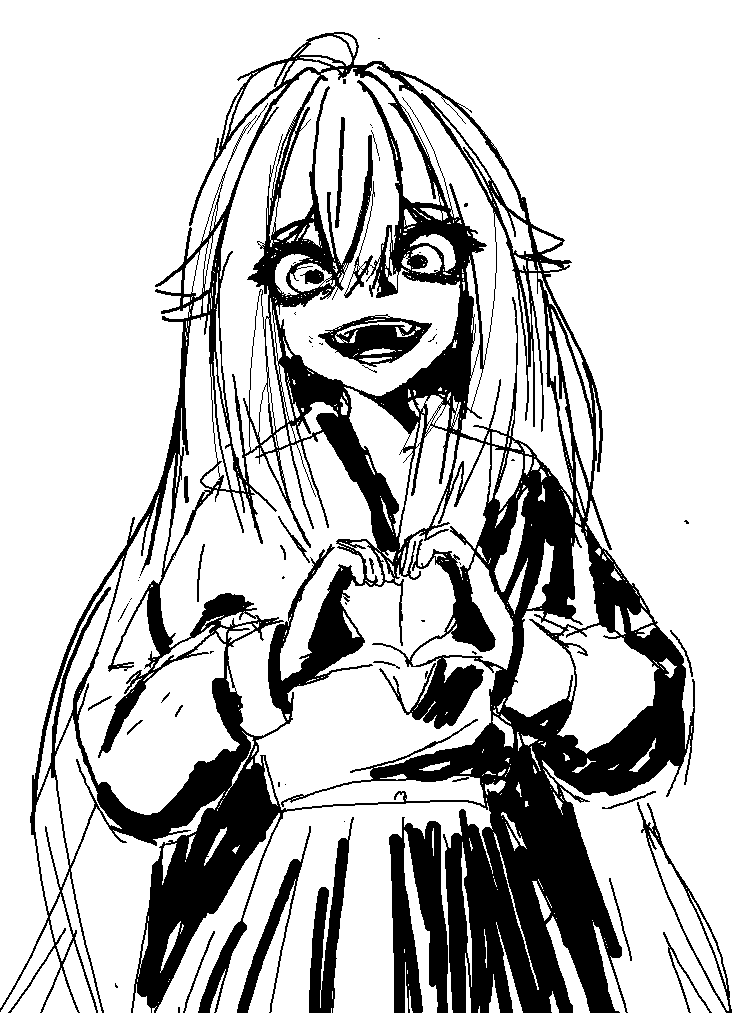 1girl, ahoge, heart, heart_hands, indie_virtual_youtuber, looking_at_viewer, matoi_miia, meatscepter