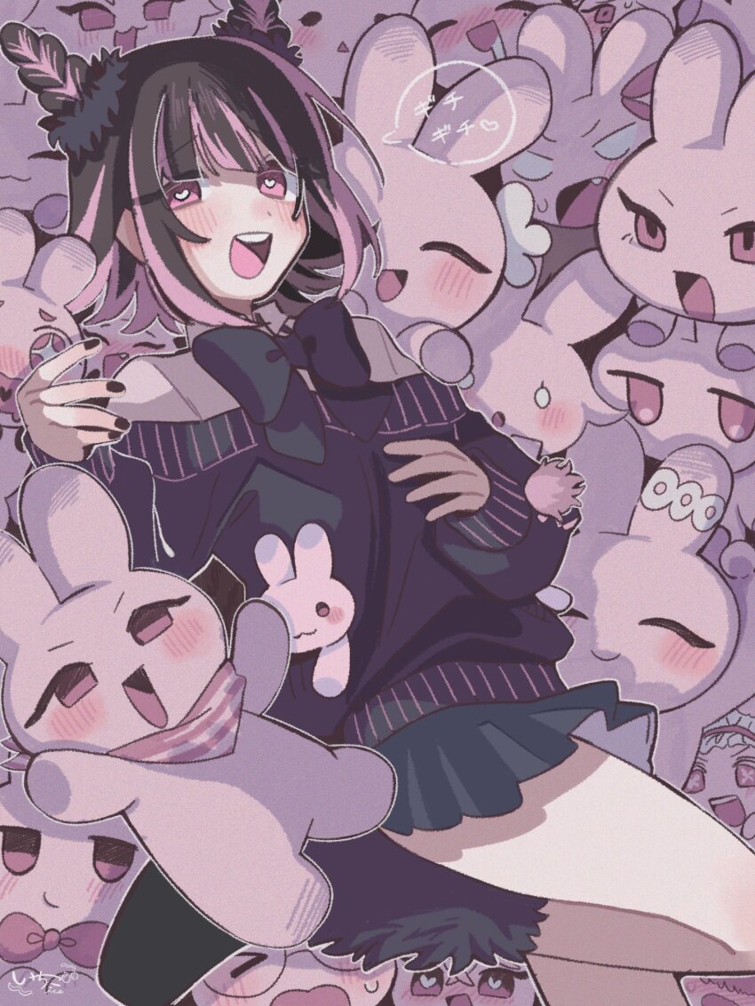 +_+, 1girl, :3, :d, ^_^, animalization, annotated, baio_rin