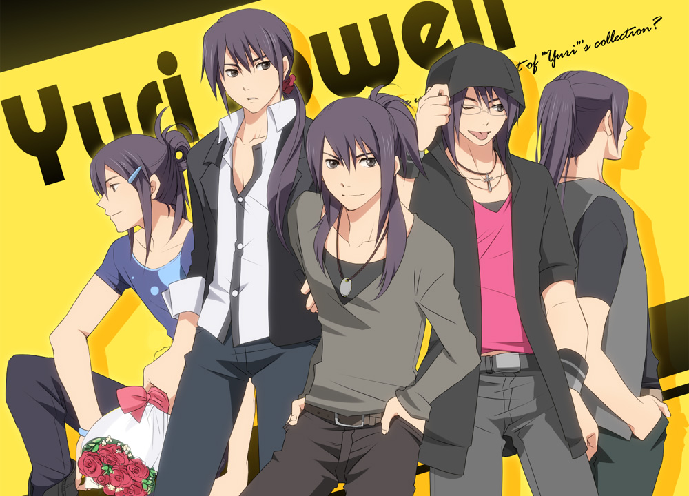 00s, 1boy, alternate_costume, alternate_hairstyle, belt, bespectacled, black_eyes, black_hair