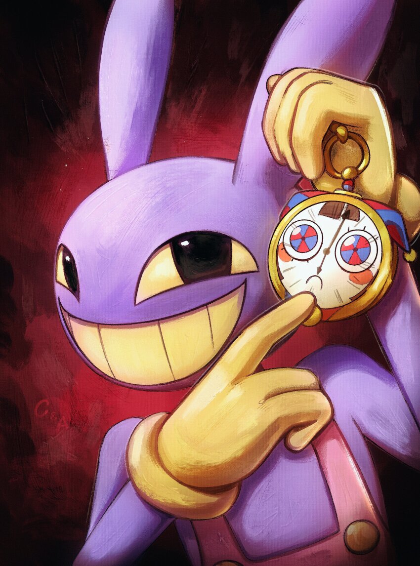 1boy, absurdres, amba_si, animal_ears, black_eyes, colored_sclera, colored_teeth, furry