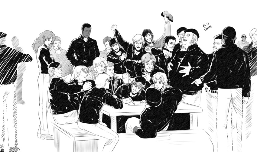 2girls, 6+boys, alex_cazerne, autumn-sacura, autumn_sacura, bagdash, bernhard_von_schneider, caldwell_(gin'eiden)