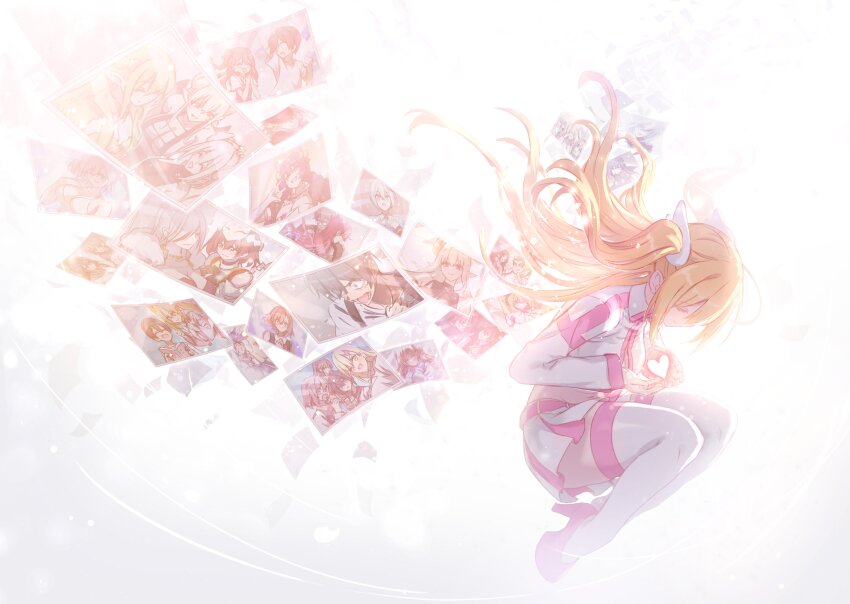 1girl, 2.5_jigen_no_ririsa, absurdres, amano_ririsa, closed_eyes, commentary_request, cosplay, crop_top