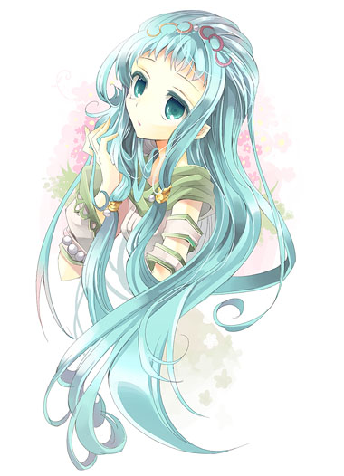 1girl, aqua_eyes, aqua_hair, female_focus, fruit_punch, green_eyes, green_hair, lithia_spodumene