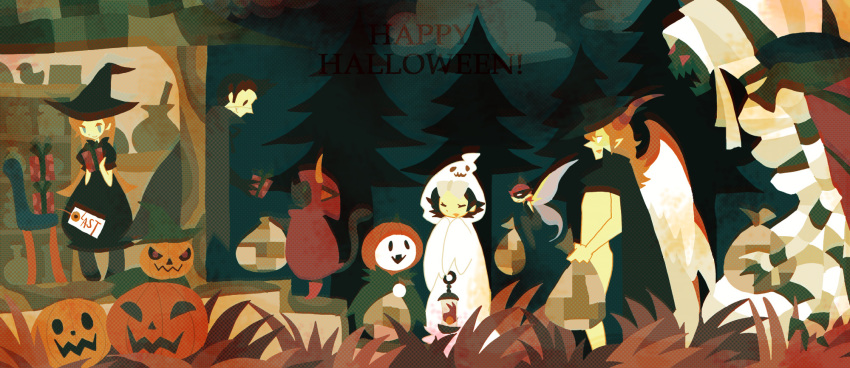 akura88, aleph_(megami_tensei), black_hair, blue_eyes, box, breasts, cait_sith_(megami_tensei), cape