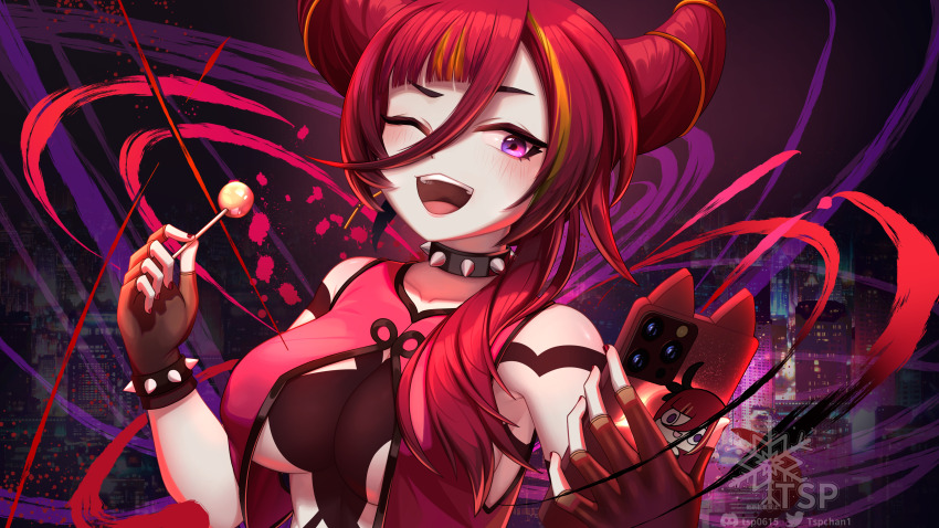 1girl, abstract_background, absurdres, alternate_color, artist_logo, artist_name, bracelet, brush_stroke