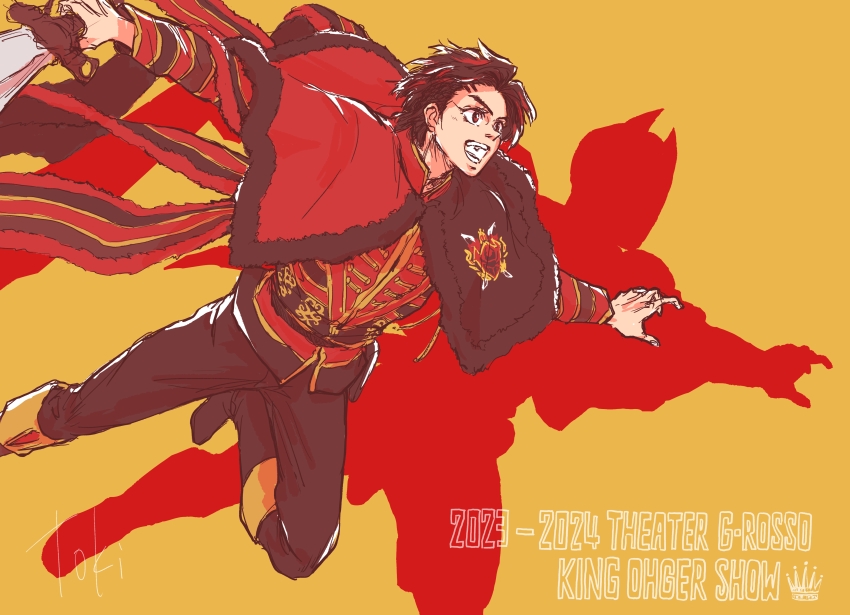 absurdres, black_hair, black_pants, commentary_request, different_shadow, gira_husty, highres, holding