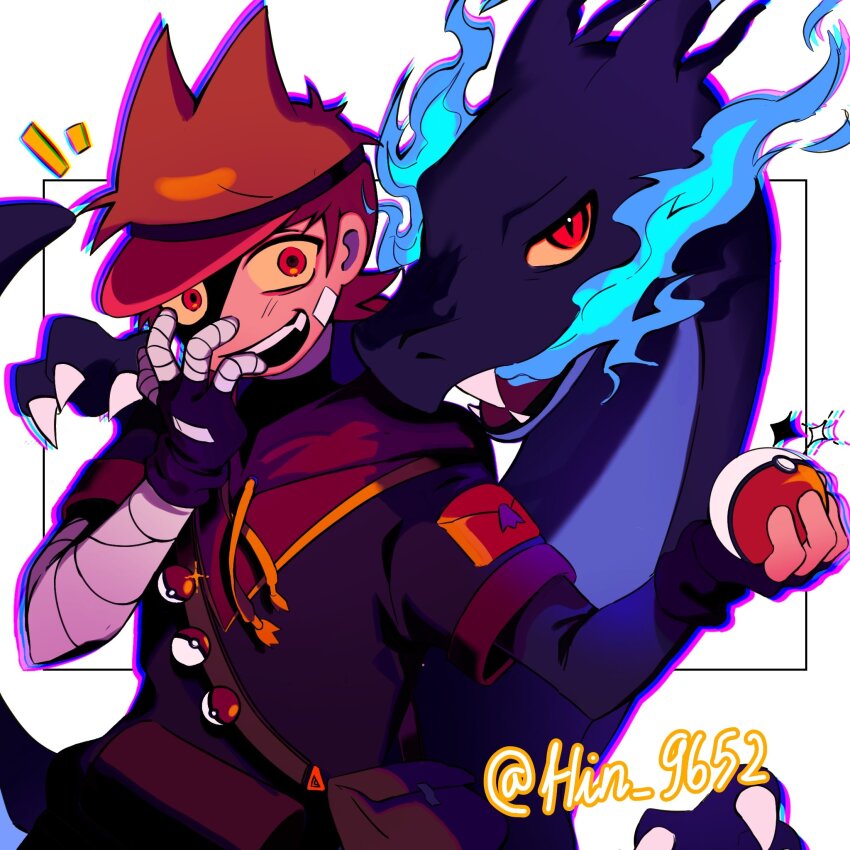 1boy, alternate_costume, animification, artist_name, bag, bandage_on_cheek, bandaged_arm, bandages