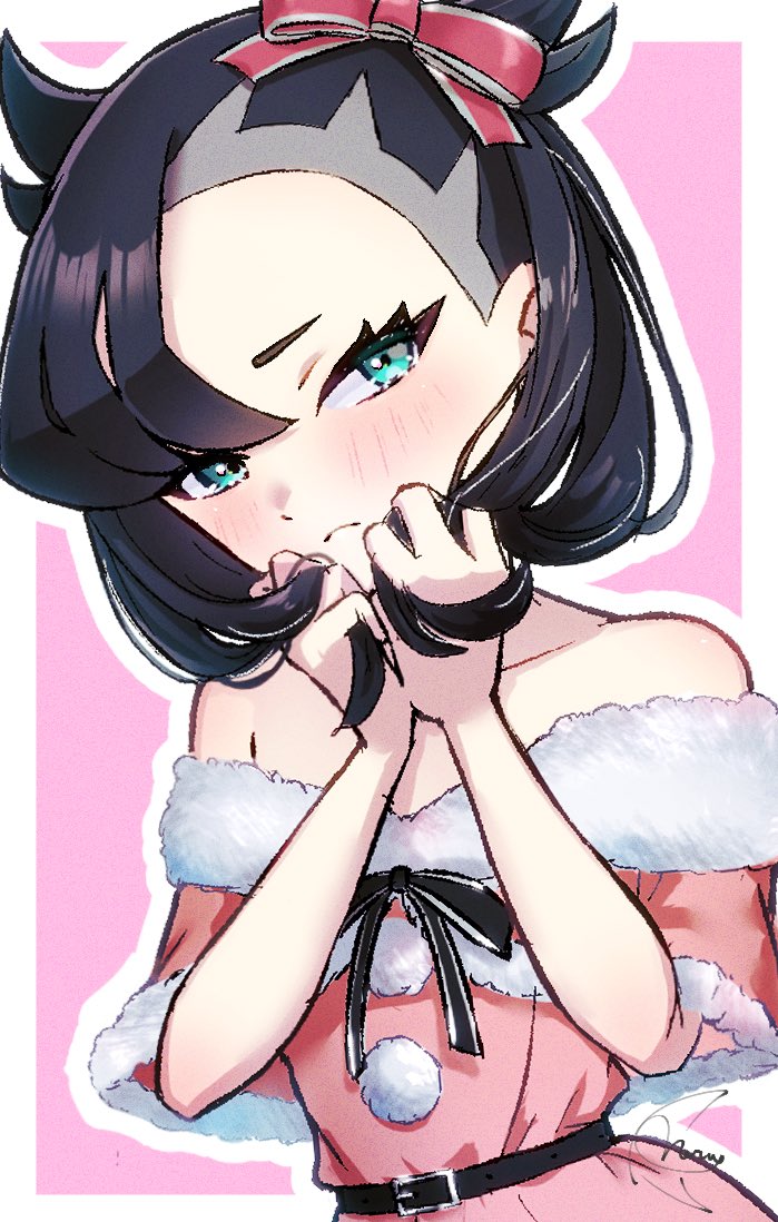 1girl, alternate_costume, bare_shoulders, belt, black_belt, black_hair, capelet, closed_mouth