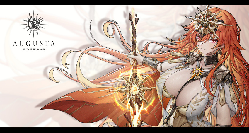 1356497576, 1girl, absurdres, ancient_greek_clothes, arm_armor, arm_strap, armor, augusta_(wuthering_waves)