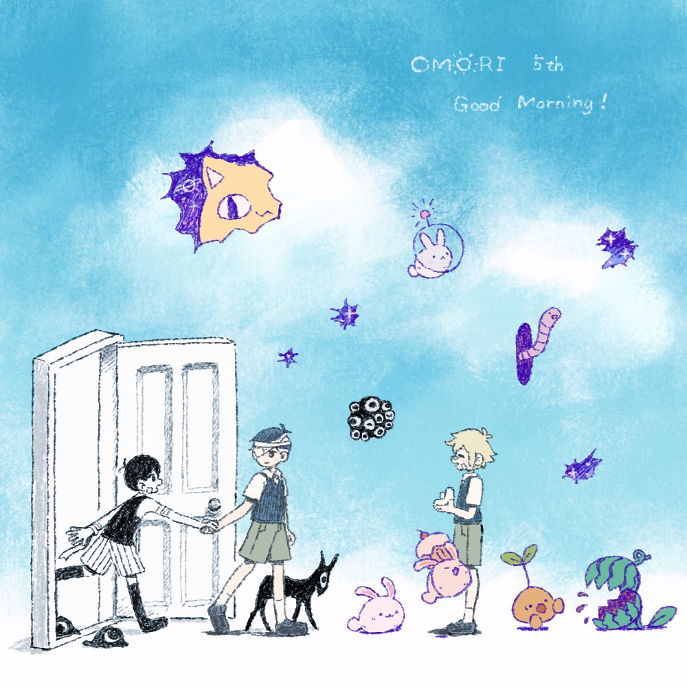 3boys, antenna_hair, bandaged_arm, bandaged_head, bandages, bandaid, bandaid_on_cheek, bandaid_on_face