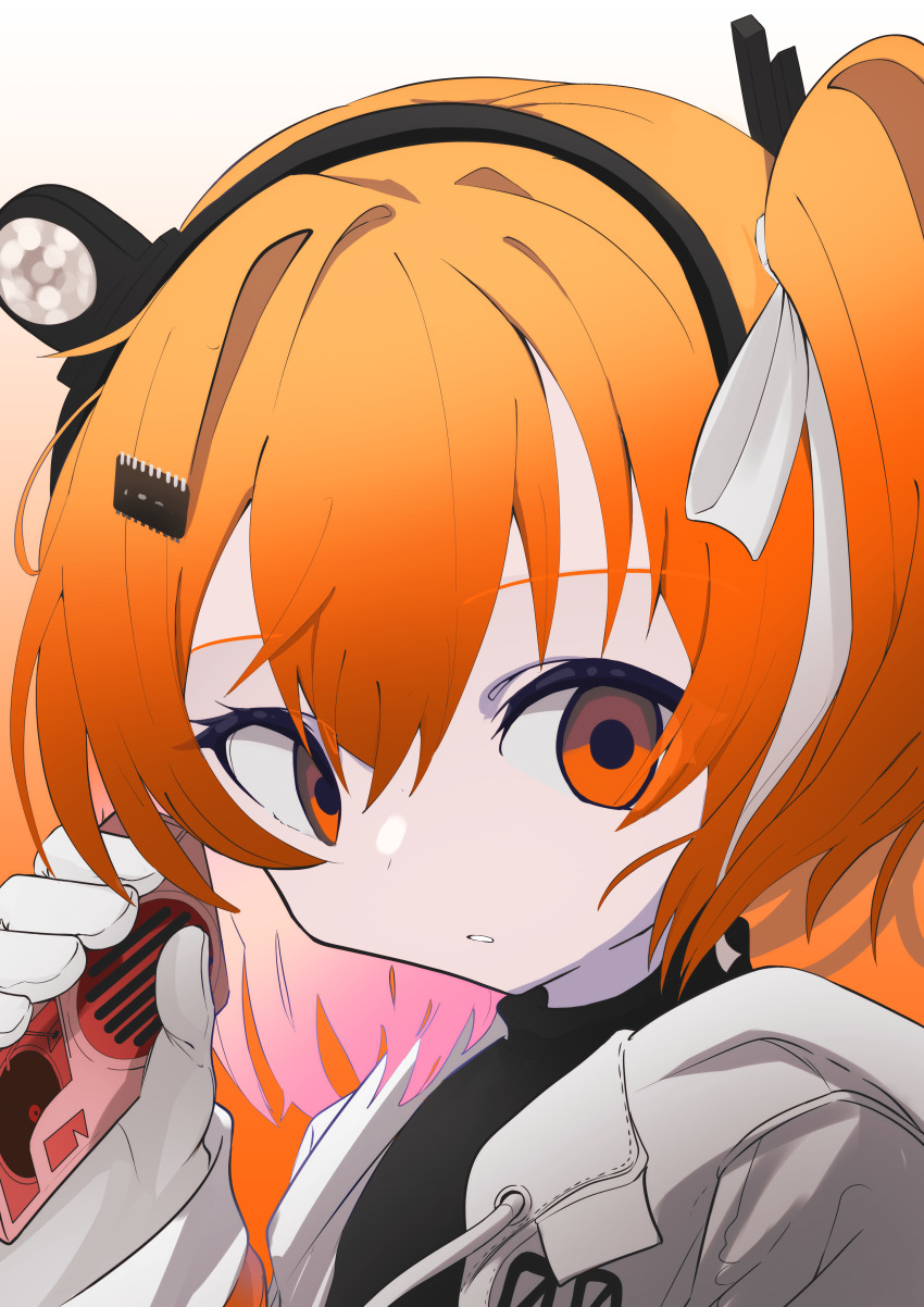 1girl, a.i._voice, absurdres, adachi_rei, commentary_request, hair_ribbon, headlamp, highres