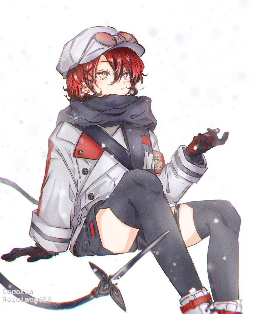 1boy, absurdres, arm_support, armband, artist_name, black-framed_eyewear, black_choker, black_gloves