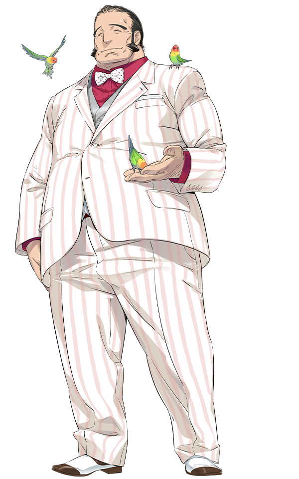 1boy, animal, bird, black_hair, bow, bowtie, closed_eyes, collared_shirt