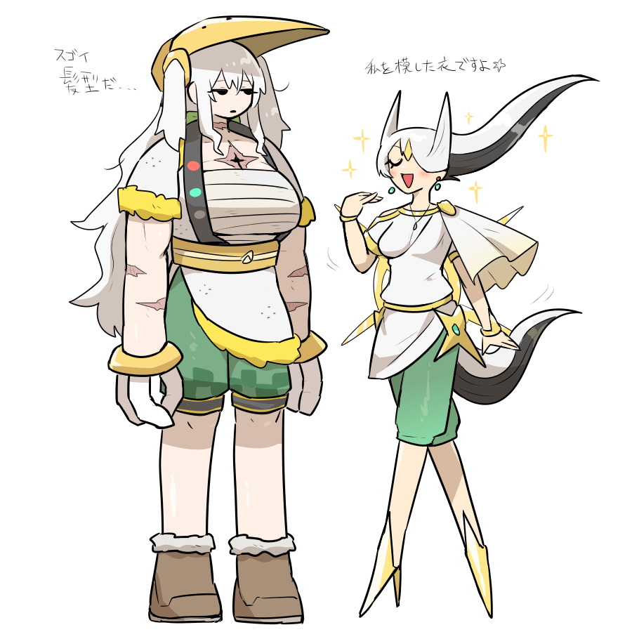 2girls, arceus, black_eyes, black_hair, blush_stickers, bracelet, breasts, closed_eyes