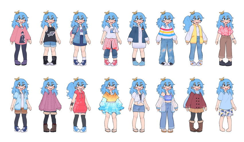 1girl, alternate_costume, alternate_hairstyle, antenna_hair, backpack, bag, black_pantyhose, black_shoes