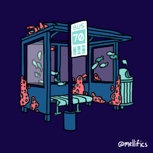 alt_text, animal, artist_name, barnacle, bench, blue_background, blue_theme, bus_stop
