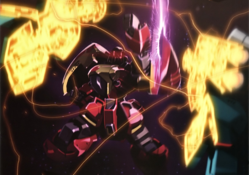 1990s_(style), artist_request, beam_shield, damaged, destruction, duel, energy, glowing_hot