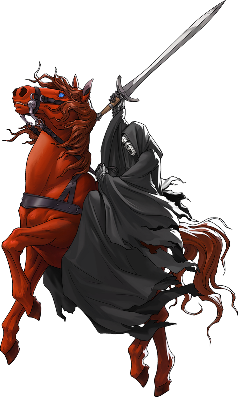 1boy, artist_request, black_robe, blue_eyes, demon_(megami_tensei), gauntlets, highres, holding