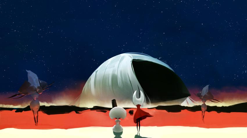 3girls, absurdres, ambiguous_red_liquid, arthropod_girl, beach, black_skin, bodysuit, cloak