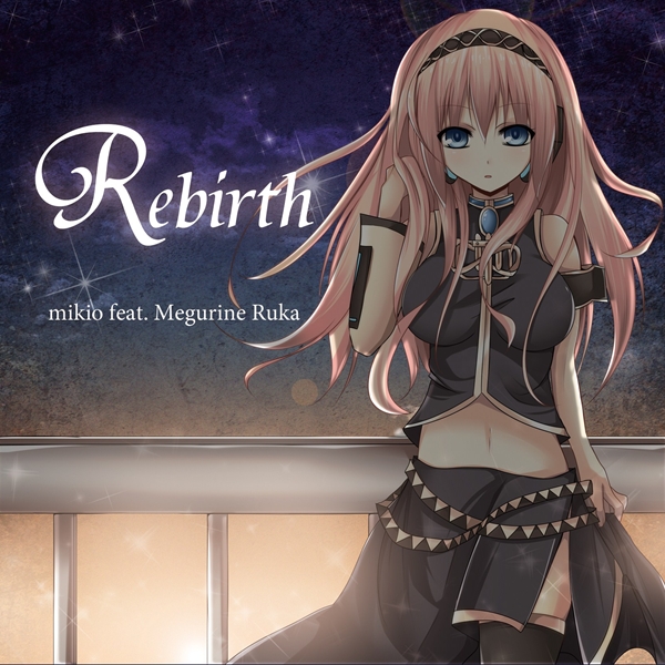 1girl, bad_id, bad_pixiv_id, black_thighhighs, blue_eyes, detached_sleeves, female_focus, fence