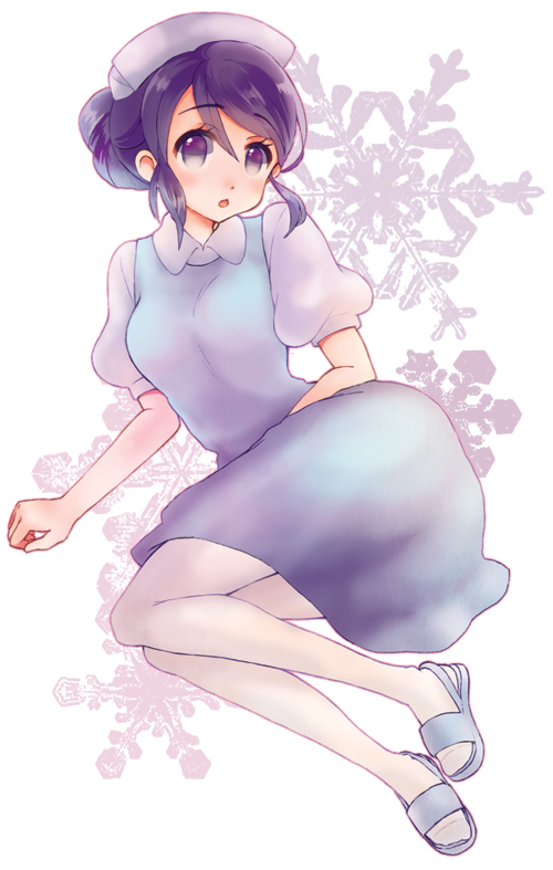 chonkoo, hat, inazuma_eleven, inazuma_eleven_(series), inazuma_eleven_go, kudou_fuyuka, lying, nurse